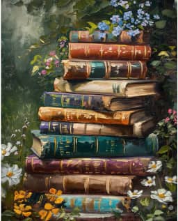 YarnWhimsy Livros de pintura por números para adultos, kits de pintura de livros por números para iniciantes, tinta acrílica DIY por número em tela para decoração de parede de casa (40,6 x 50,8 cm)