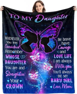 Presentes de filha Cobertor Filha Presentes de Natal Presentes de Aniversário Filha Presentes de Mãe para Minha Filha Presentes de Aniversário para Filha Adulto Cobertor 60"x50"