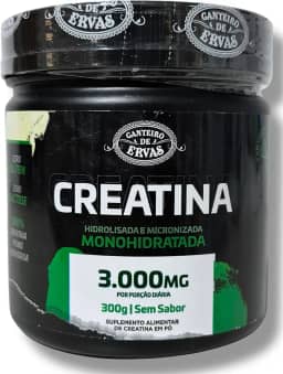 Suplemento Creatina Hidrolisada Micronizada Monohidratada 300g Sem Sabor Energia Muscular