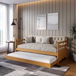 Sofá Cama Bicama Solteiro Lux Imbuia