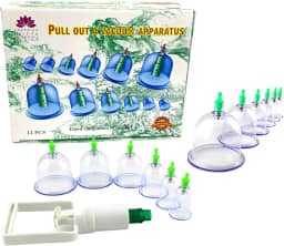 Kit 12 Ventosas Corporal Terapeuticas Ventosaterapia Copos Massoterapia Cupping Acupuntura Sucção