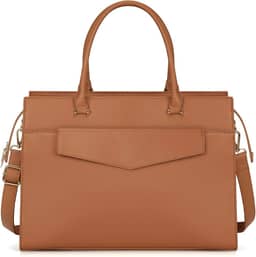 Bolsa para laptop feminina de couro de 15,6 polegadas, conjunto de 2 peças, bolsa grande para computador