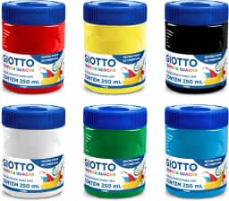 GIOTTO Tinta Tempera Guache 250ml, 014000, Kit com 6 Cores