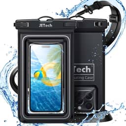 JETech Bolsa de Telefone Flutuante À Prova D'água, 2 Unidades Capa lmpermeável para iPhone 17 16e 16 15 14 Air Pro Max Plus, Galaxy S25 S24 Ultra, Pixel 10 Série e Outros Até 7 Polegadas, IPX8