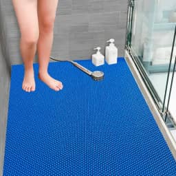 Tapete Antiderrapante Para Banheiro, Chuveiro, Box, Piscina, Áreas Molhadas (Onda Azul, 0,60 X 1,20)