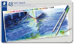 Lápis de Cor Aquarelável, Staedtler, Karat, 125 M48 11, 48 Cores