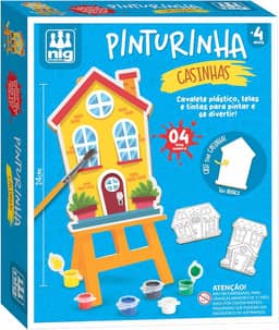 Nig Brinquedos Kit de Pintura Infantil Pinturinha Casinhas