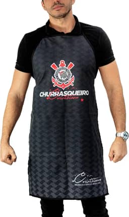 Avental Do Corinthians Churrasqueiro - Oficial Licenciado
