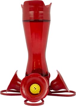 Perky-Pet Alimentador de beija-flor de plástico com cintura 403CP, 236 ml, vermelho