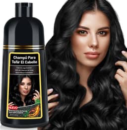 Shampoo Tintura de Cabelo KAISASA 3 em 1 Preto, 500ml, Cobertura de Cabelos Grisalhos com Ingredientes Naturais