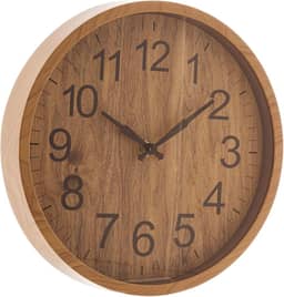 LYOR - Relógio de Plástico para Parede Wood 30,5cm x 4cm