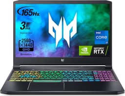 Acer Notebook para jogos Predator Triton 300 PT315-53-70RT | Intel i7-11800H | GPU para laptop NVIDIA GeForce RTX 3060 | Tela IPS de 39.6 cm QHD 165Hz 3ms | DDR4 de 16 GB | SSD de 1 TB | Killer WiFi 6