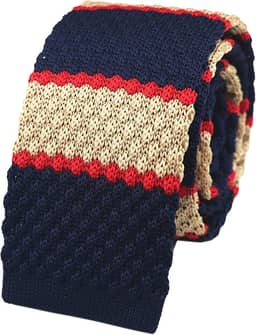 Gravatas de malha para homens, vintage, negócios, inteligente, casual, 5 cm, listradas, listradas, gravata listrada - vários padrões