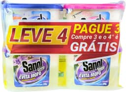 Sanol Evita Mofo Sec Leve 4 Pague 3 - 1 Neutro/ 2 Lavanda/ 1 Baby 4 X 100G Colorido 4 X 100 G