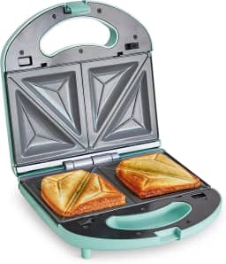 GreenLife Prensa de Prensa e Sanduicheira Pro Electric Panini Pratos Antiaderentes de Cerâmica Saudável, Luz Indicadora Fácil, Sem PFAS, Turquesa