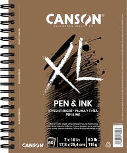 Papel Canson XL série Pen & Ink, branco, 17,8 x 25,4 cm