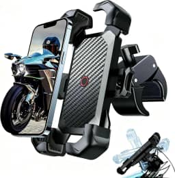 Suporte Para Celular Para Motocicleta, à Prova de Choque e Resistente a Impactos, Compatível com Bicicletas Elétricas e Bicicletas, Adequado Para Smartphones de 4,7 a 7,2 Polegadas