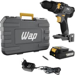WAP Parafusadeira e Furadeira com Impacto à Bateria 3/8' 21V K21-ID01, com Maleta Organizadora, Torque 21 Níveis, Bivolt