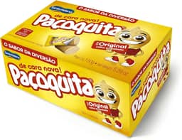 PAÇOQUITA QUADRADA EMBALADA DISPLAY DE 1KG COM 50 UNIDADES DE 20G