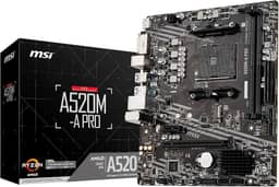 Placa Mãe MSI A520M-A PRO (AM4/2xDDR4/HDMI/DVI-D/M.2/USB 3.2)