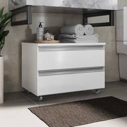 Gabinete Joia 60cm 02 Gavetas Branco Inteiro