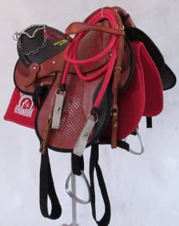 Sela Mangalarga M. Havana Com Aba Simples Passeio Completa Com Freio Inox + Acessórios