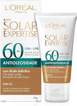 L’Oréal Paris Protetor Solar Facial L'Oréal Paris Solar Expertise Antioleosidade Fps60 Cor 3.0 Média 40G
