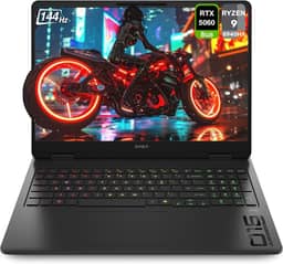 HP Notebook para jogos OMEN (atualizado) AMD Ryzen 9-8940HX, RAM DDR5 de 32 GB, SSD PCIe de 1 TB, tela de 16 polegadas 2K (1920 x 1200) 144 Hz, Nvidia G-Force RTX 5060, teclado retroiluminado, W11