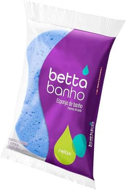 BettaBanho - Esponja Relax Para Banho, Cor Roxa, Bettanin