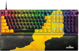 Razer Teclado óptico para jogos Huntsman V2: Interruptores ópticos lineares mais rápidos com teclas rápidas e taxa de pesquisa de 8000 Hz - Teclas PBT Doubleshot - Teclas e mostrador de mídia