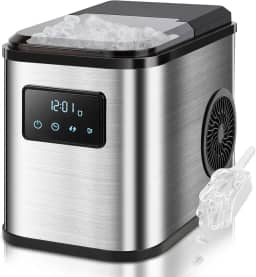 Máquina De Gelo, Alta Capacidade, Limpeza AutomáTica Com AlçA, Cesta E Pá, Adequado Para Casa/Cozinha/Camping/Rv (220, Volts)