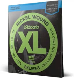 Encordoamento Para Baixo 5 Cordas Escala Longa .045-.135 D'Addario XL Nickel Wound EXL165-5