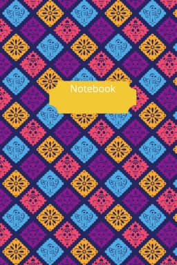 Mexican Papel Picado Coloured Banner Notebook