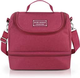 Bolsa Termica com 2 Compartilhamentos para Marmita Jacki Design (Pink)