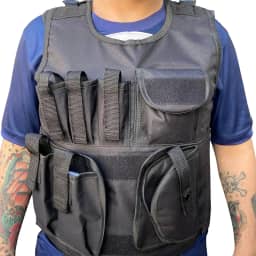 Colete Airsoft Paintball Preto Segurança Vigilante Escolta Tamanho:M