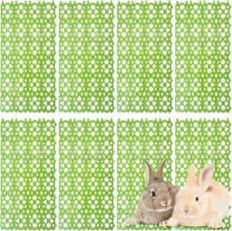 kathson 8 peças tapete de gaiola de plástico para pés de coelho tapetes de água com vazamento de coelho para animais de estimação, gatos, cães, hamster, rato, chinchila, porquinho-da-índia e outros