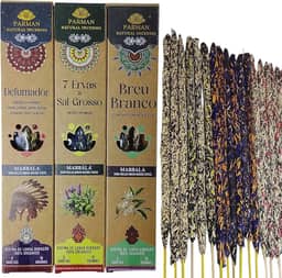 Kit Incenso Natural Parman Massala 3 Aromas - Potentes e Vibrantes