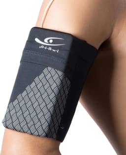 HiRui Braçadeira esportiva universal para celular braçadeira de corrida para exercícios físicos, compatível com iPhone 16/16Plus/Pro/15/15Plus/14/13 Samsung Galaxy todos os telefones (grande, preto)