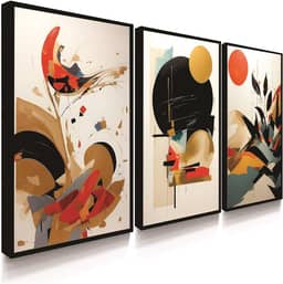 Quadro Decorativo Minimalista Orgânico Abstrato Moderno Formas Escritório Sala Quarto