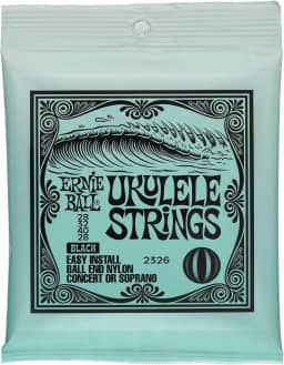 Ernie Ball Ukulele Ball End Nylon Strings, Black (P02326)