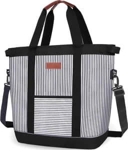 INSMEER Bolsa Térmica Grande Portátil - 45 latas/35L, Mochila Termica DobráVel Macia, Bolsa Térmica Feminina à Prova De Vazamentos/Isolada/ReutilizáVel Para Praia, Acampamento, Supermercado