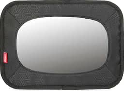 Nuby Espelho de bebê para banco traseiro com alças totalmente ajustáveis, resistente a quebras, instalado em segundos, preto