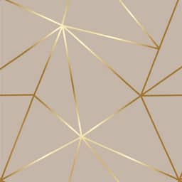 Papel De Parede Adesivo Lavável Efeito Geométrico 3D Quarto Casal e Sala Fendi Fio Gold Autocolante 3m