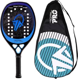Raquete Beach Tennis Carbono 12k Total Pro 2025 + Capa | Leve e equilibrada | 1 ano de garantia
