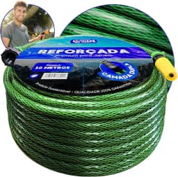 Mangueira de Jardim Esguicho Verde Trançada Reforçada Antitorção 7/16' Original 10m a 50m (10 Metros)