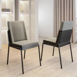 Conjunto 2 Cadeiras de Jantar Hug 1749 Carraro Grafite Preto