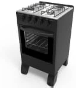Fogão Braslar 4 Bocas New Sirius Black Manual Sem Tampa Mesa Inox Forno com Termocoupla Preto