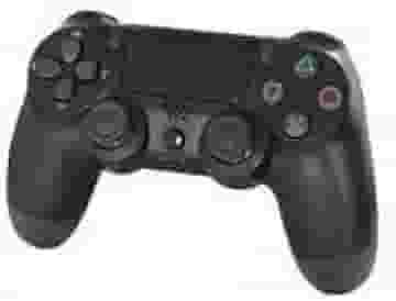 Doubleshock Controle Sem Fio para PS4, Compatível com PlayStation 4, PC e Android, Sensor Six-Axis, Touch Pad, Função Vibração, Bateria Recarregável, Preto, com Cabo USB