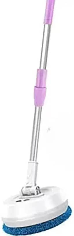 Esfregão Elétrico Limpador 360 Giratorio Elétrico de Piso Vassoura Redonda Recarregavel(Rosa)