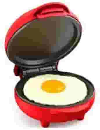Mini Máquina de Fazer Omelete e Pizza, 220v, Elétrica, Antiaderente, Compacta cores, vermelha, preta e rosa, envio conforme disponibilidade.